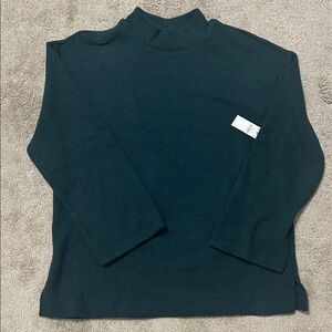 Dark Teal Mock Neck Sweater